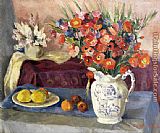 Unknown Artist Still life with flowers and fruit painting